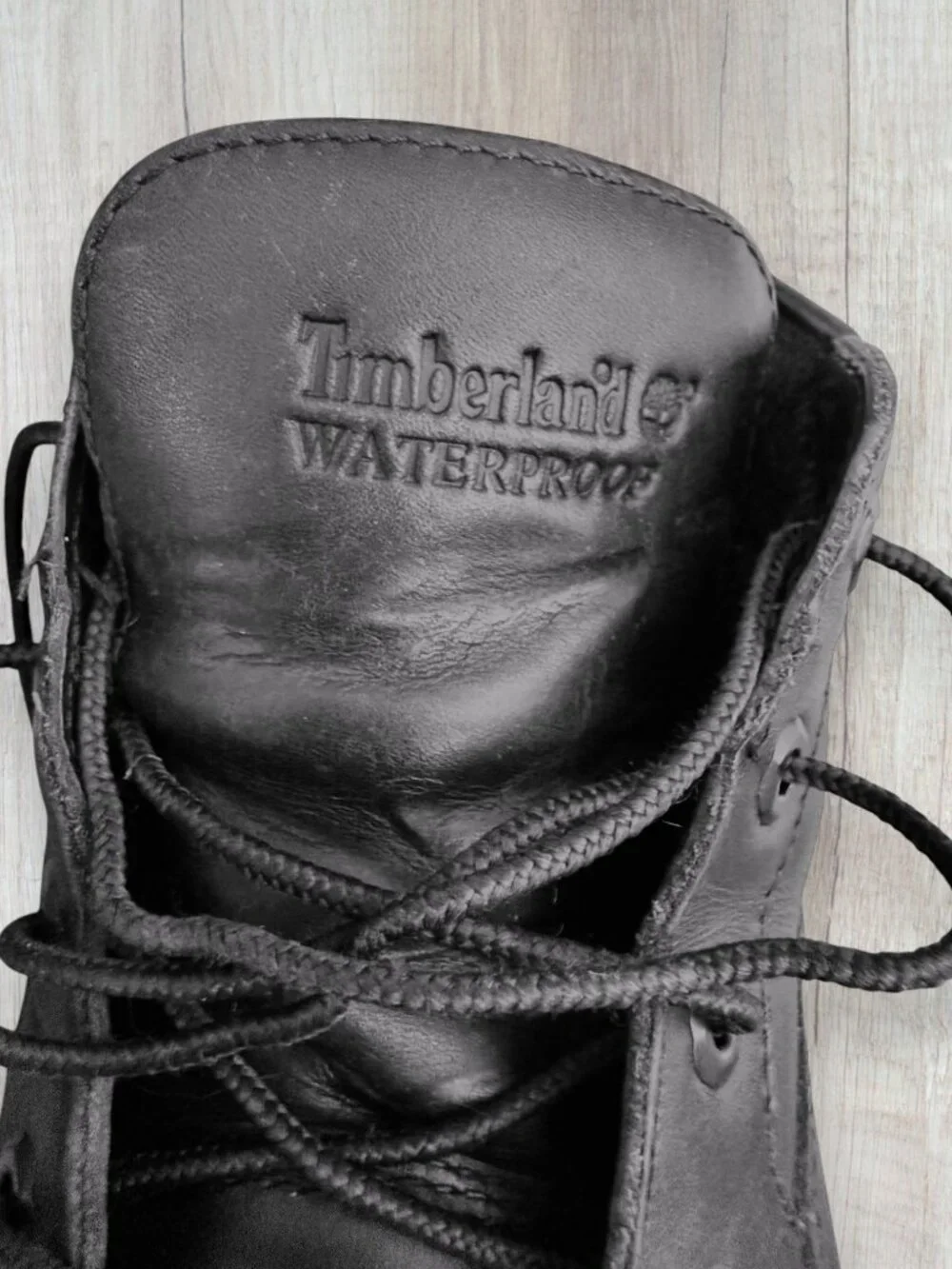 Timberland Waterproof Chukka Boots Black Leather Men's 10.5 Lace Up Work Boots